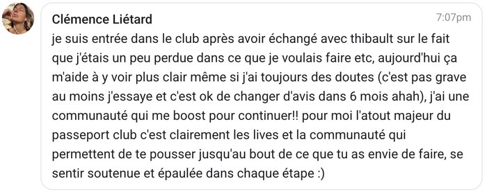 Témoignage client
